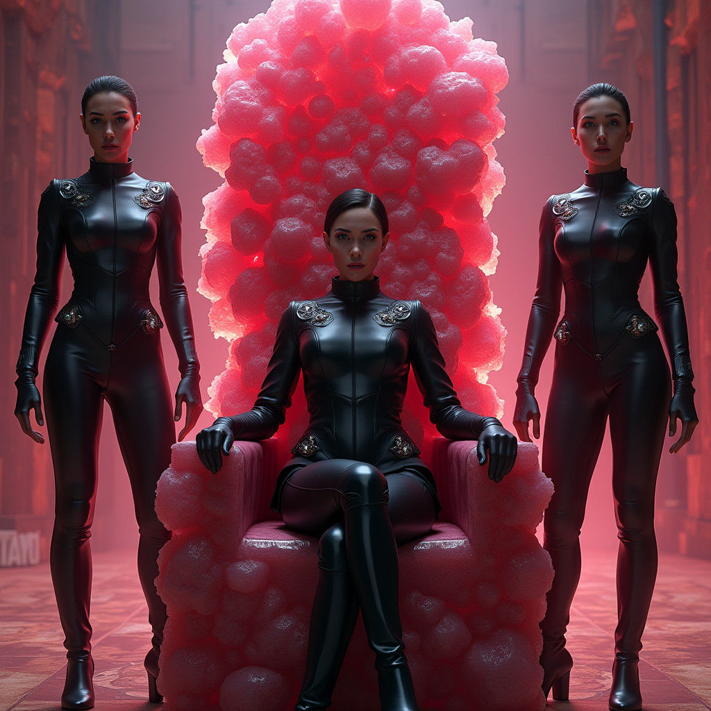 Maggie Gyllenhaal on Rhodonite Throne in Fantasy Realm