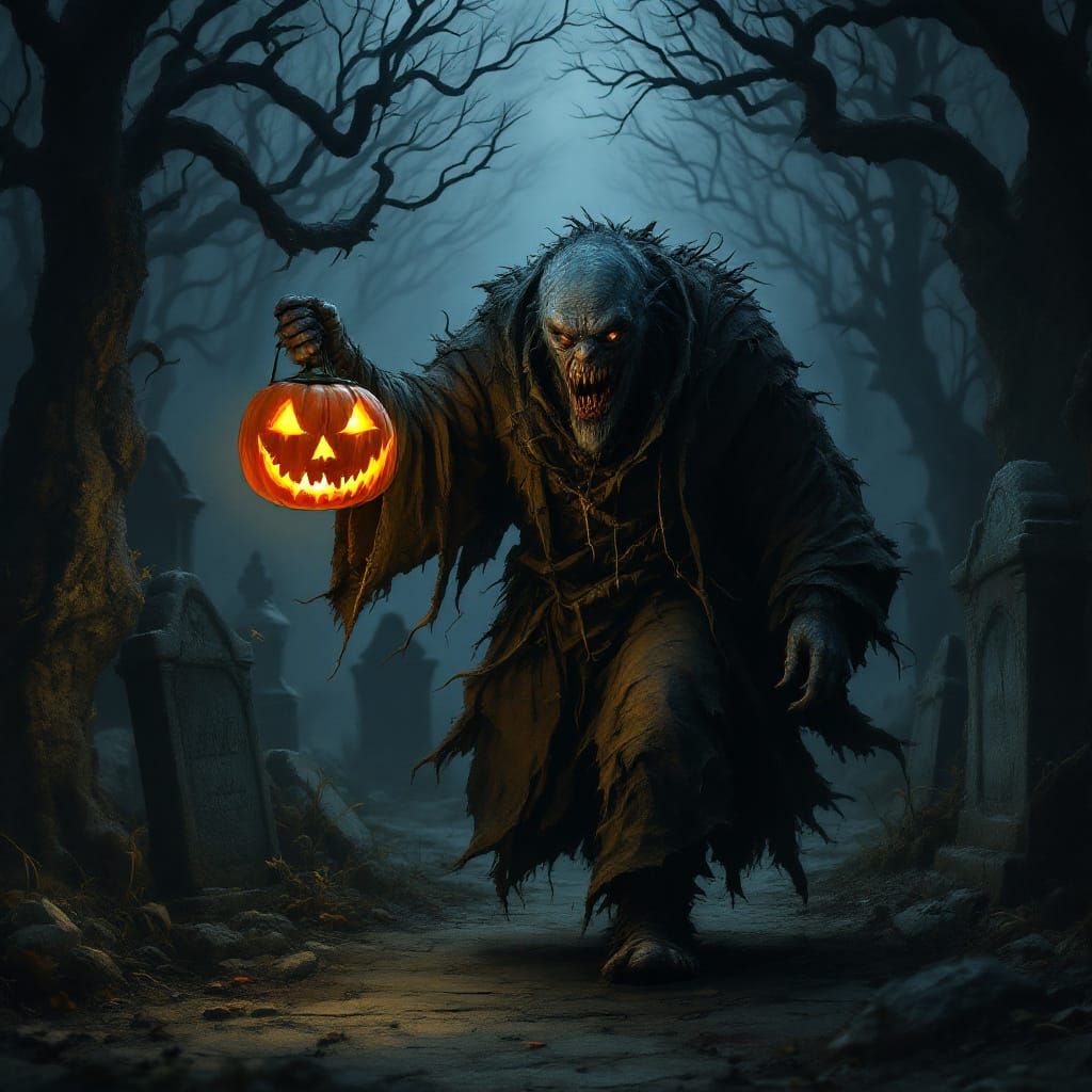 Morlock Lantern in Gothic Horror Graveyard