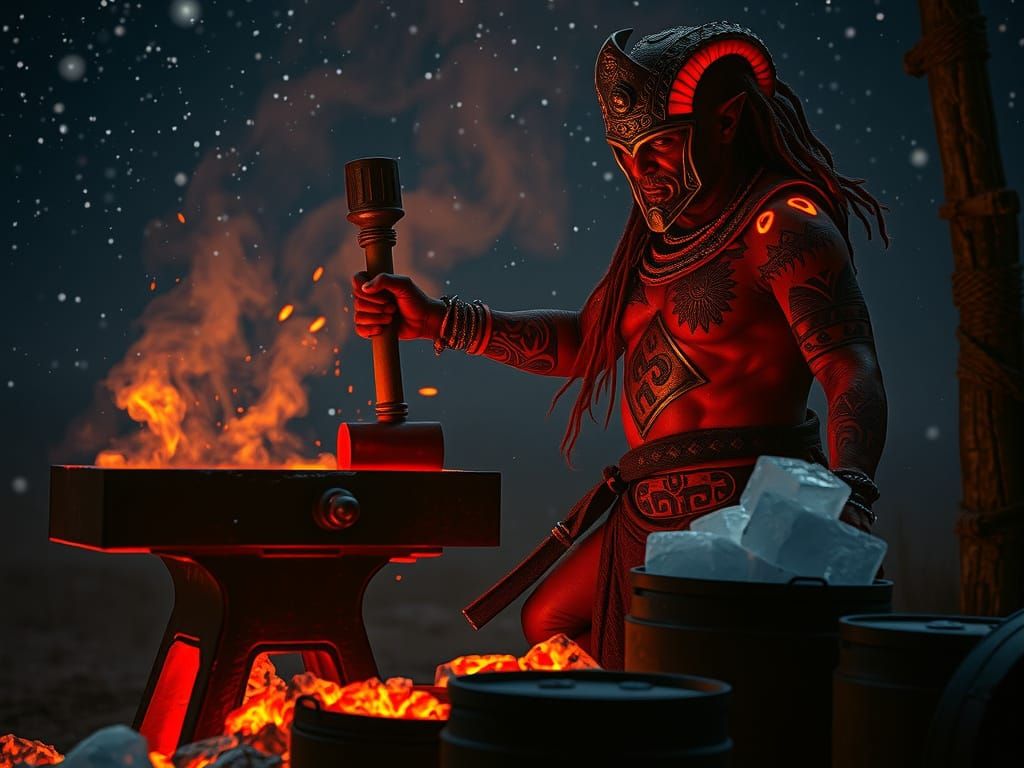 Supernatural Australian Mythical Being Forges Armor Under St...