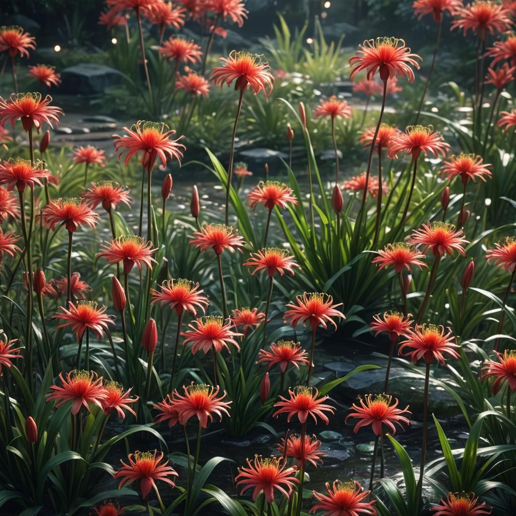 Blooming Spider Lily