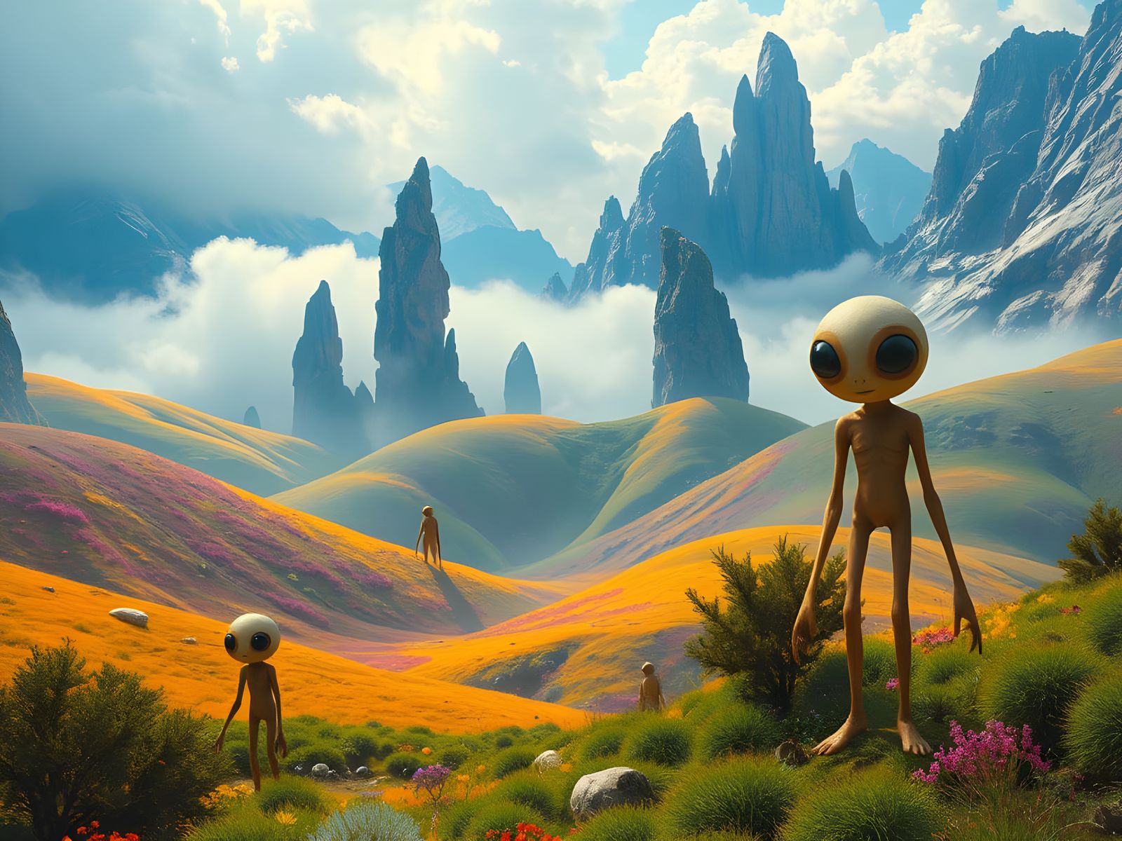 Enchanting Exotic World with Mysterious Inhabitants