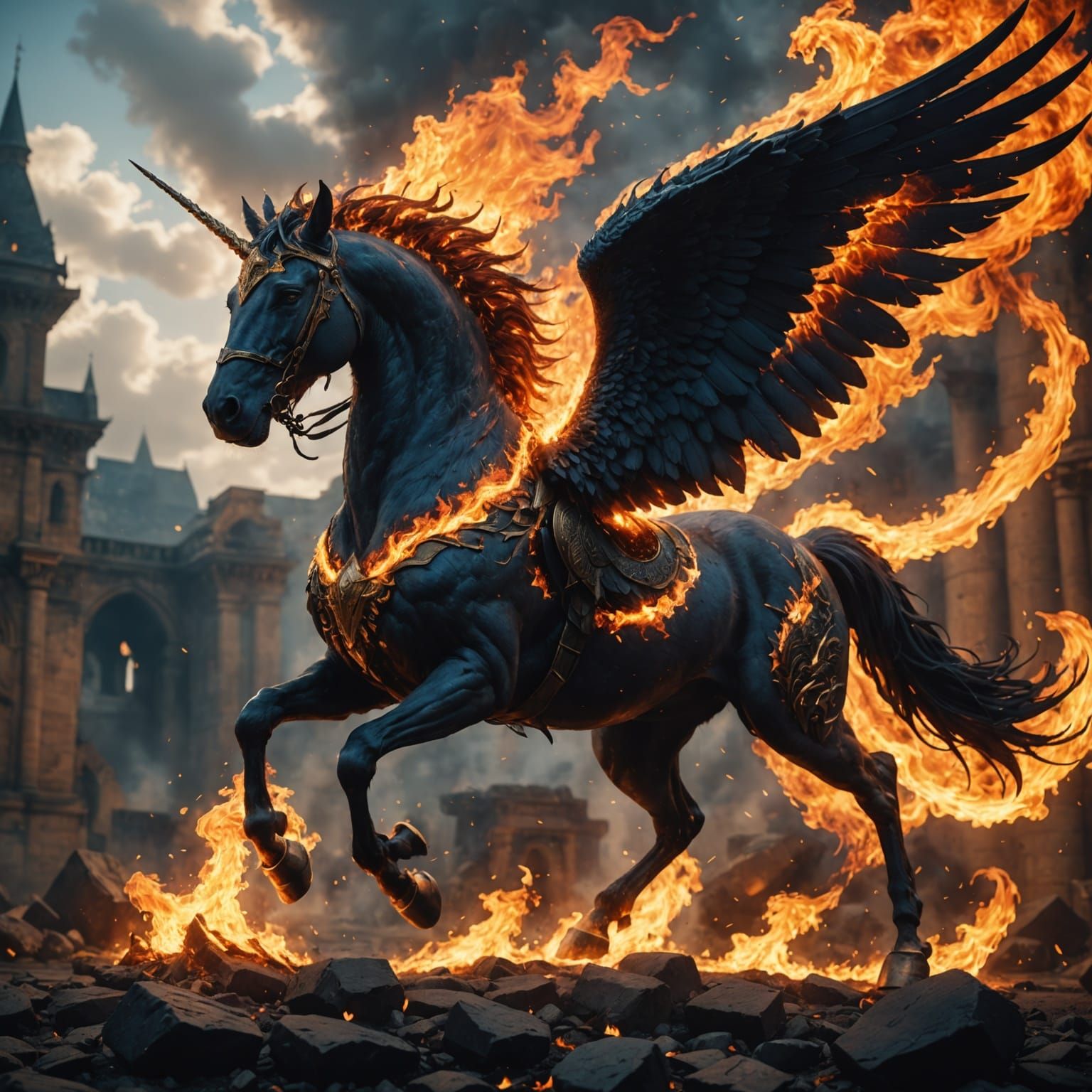 Fantastical Pegasus Ignites the Skies