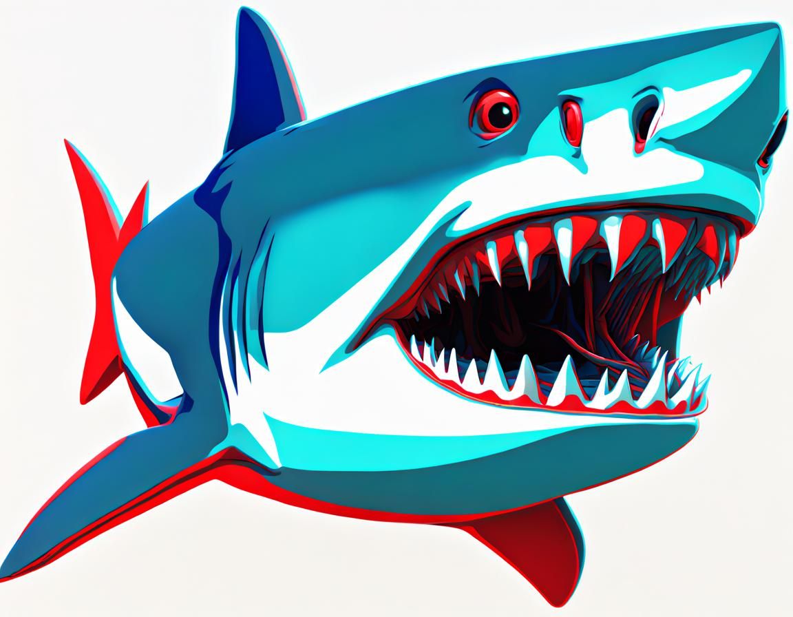 Jaws . . . Anaglyph 3D Shark . . . Open Prompt