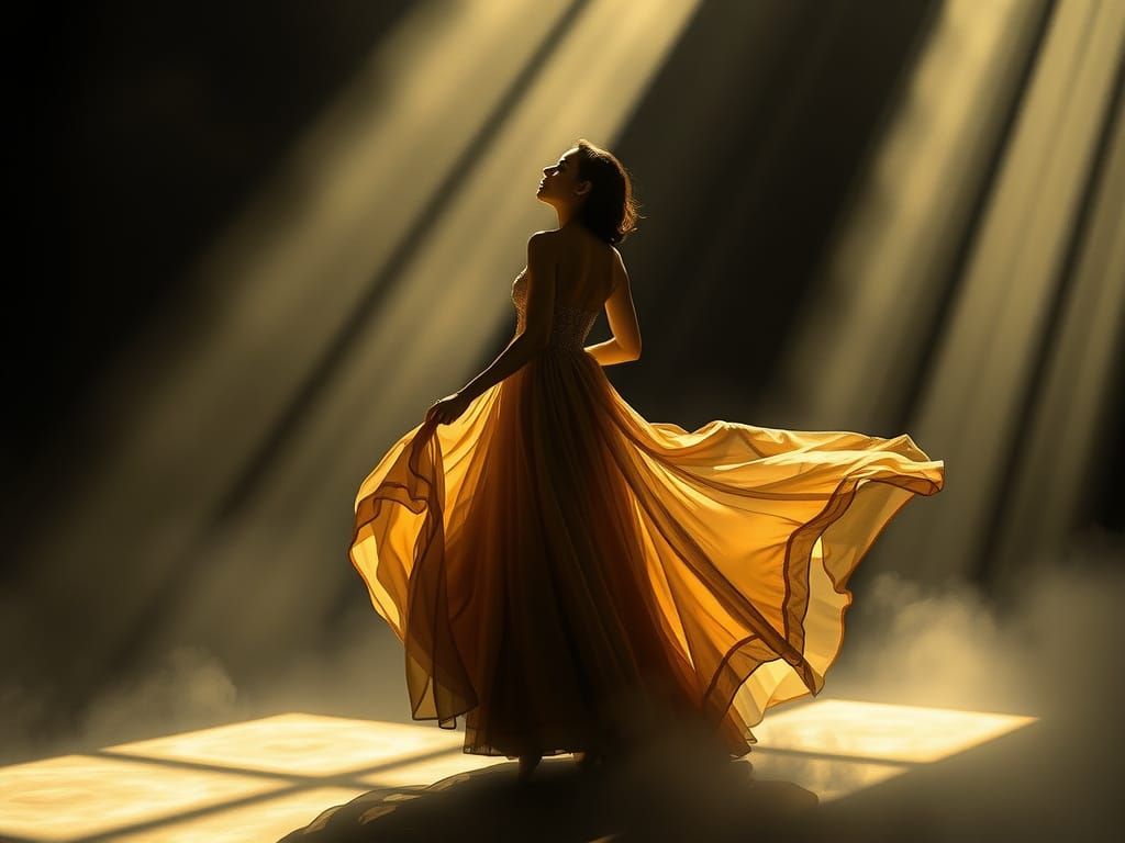 Ethereal Dancer in Dramatic Light - Concept Art