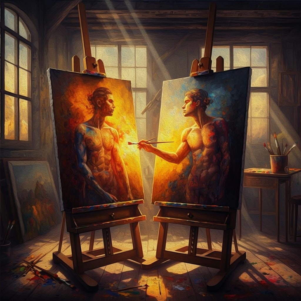 Surreal Oil Paintings of Emerging Figures in a Dreamlike Art...