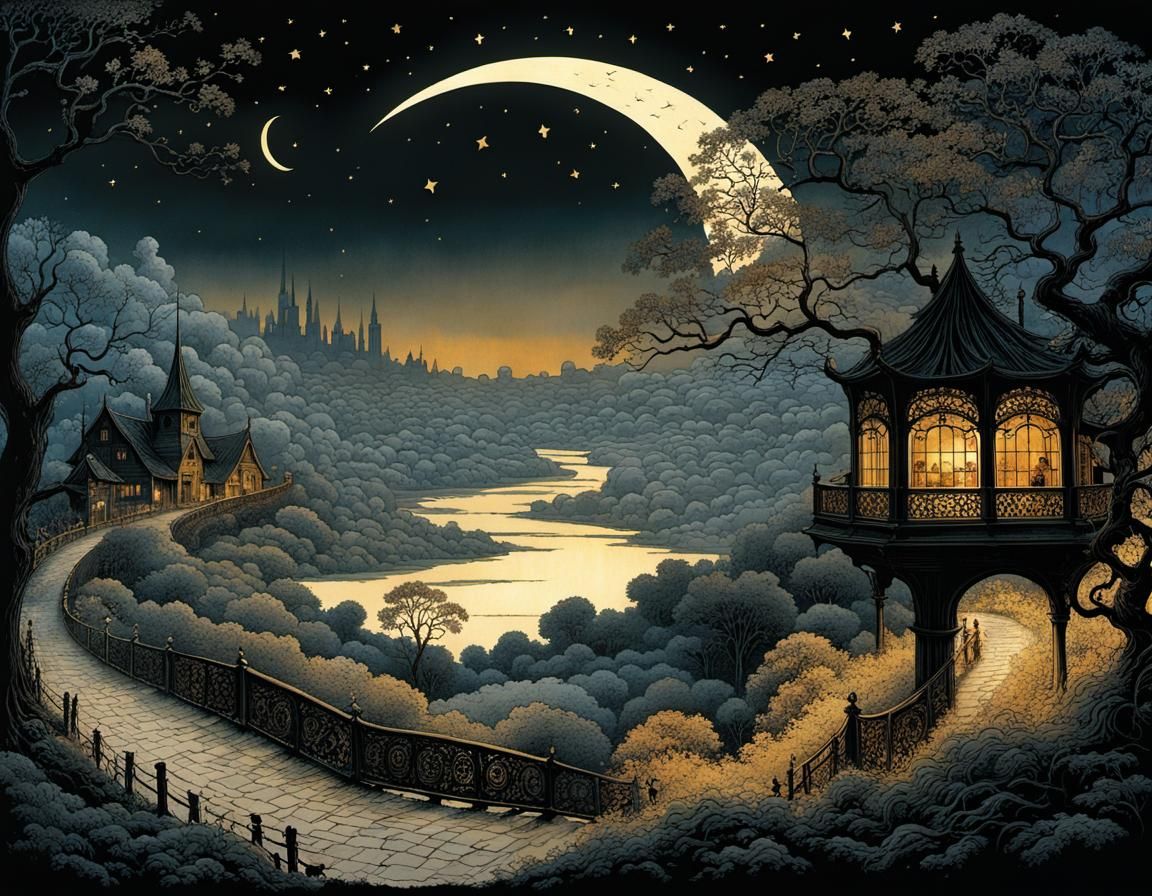 Whimsical Cloudscape at Twilight