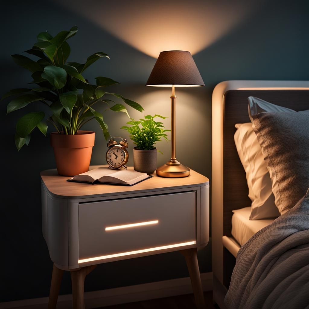 Nightstand Still Life in 8K Resolution