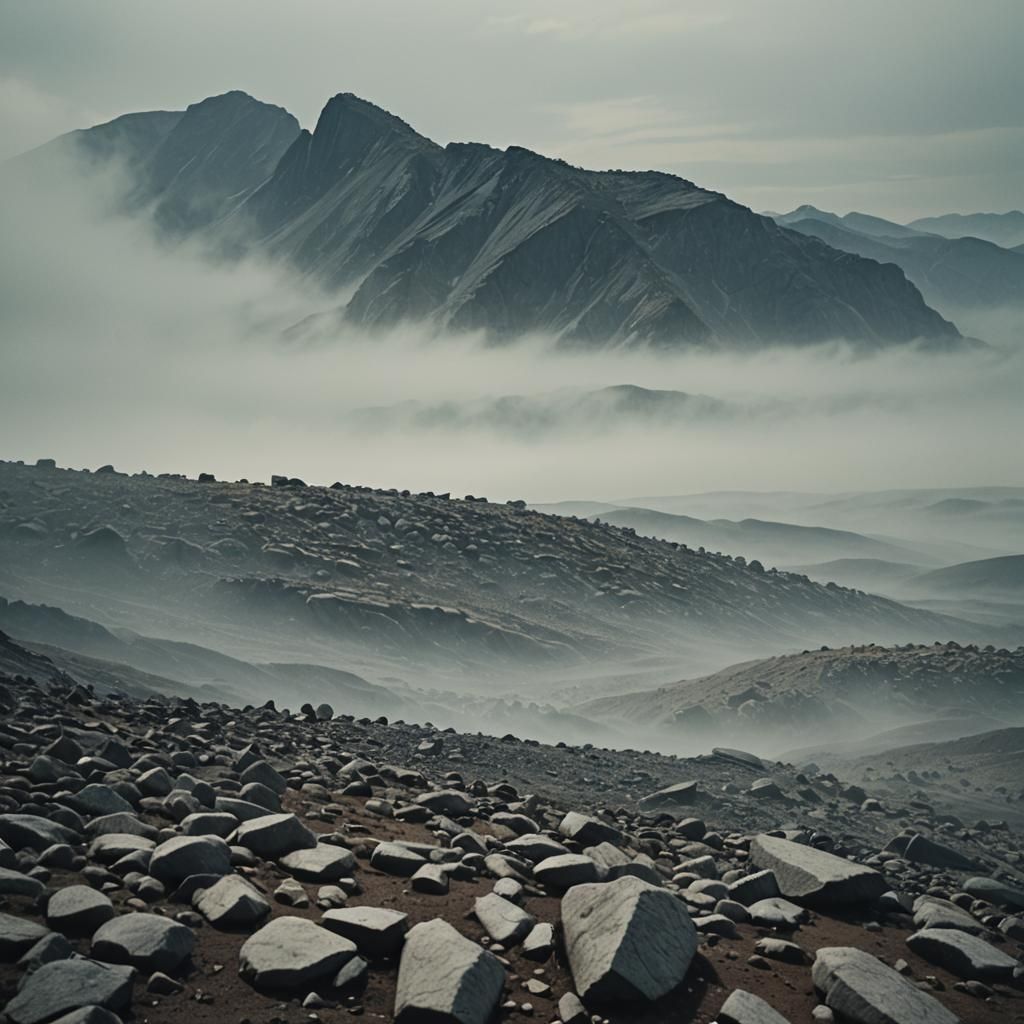 Dramatic Earthscape: Mountain Above the Clouds