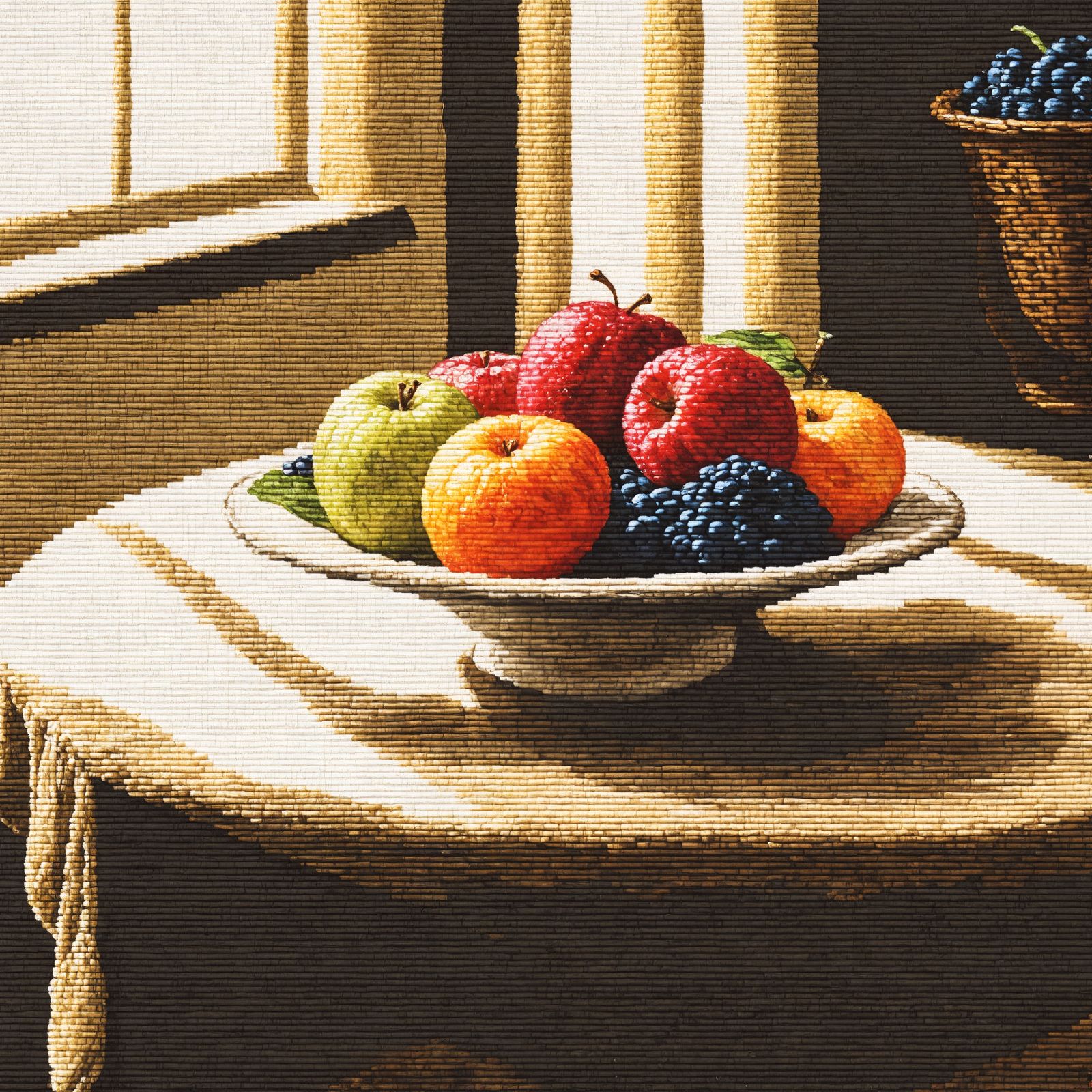 Homely Still Life Embroidery in Rustic Style