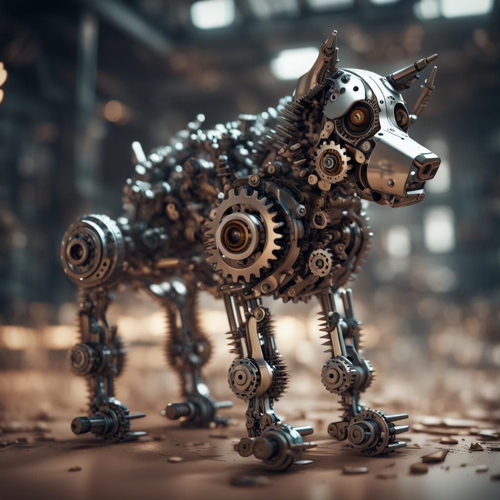 Futuristic Sci-Fi Robodog Rendered in Cinema 4D