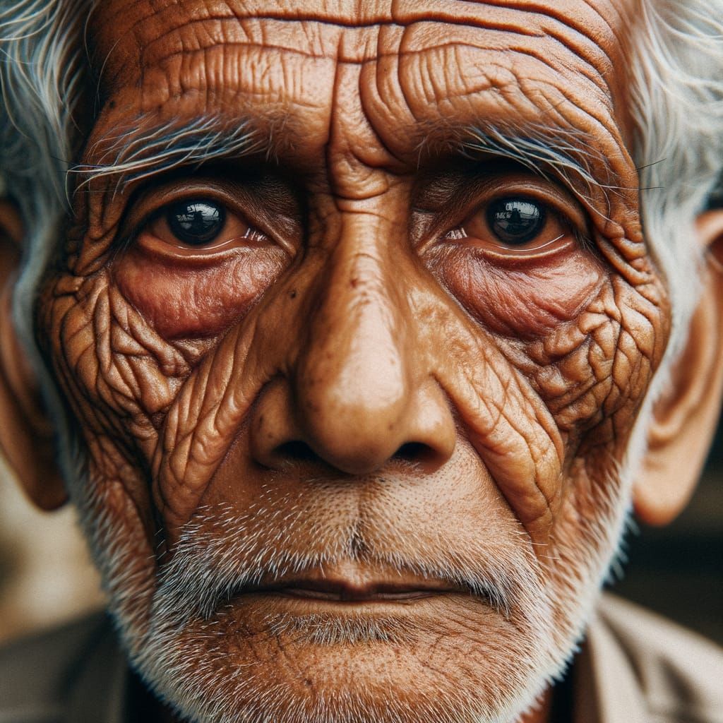 Contemplative Portrait of an Elderly Man