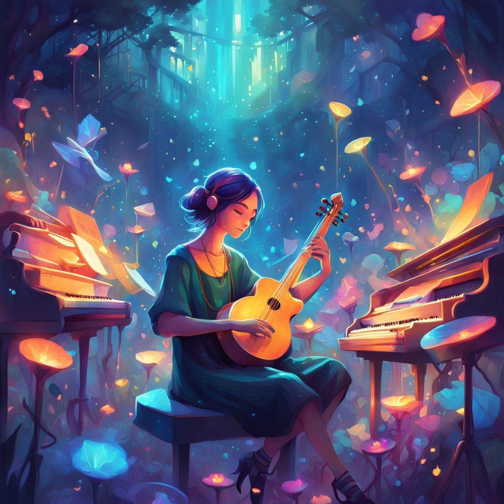 Magical Musicians and Painters in Ethereal Concept Art