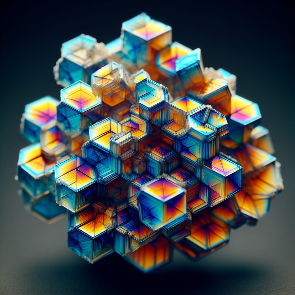 Microscopic DMT Crystals in Vibrant Color