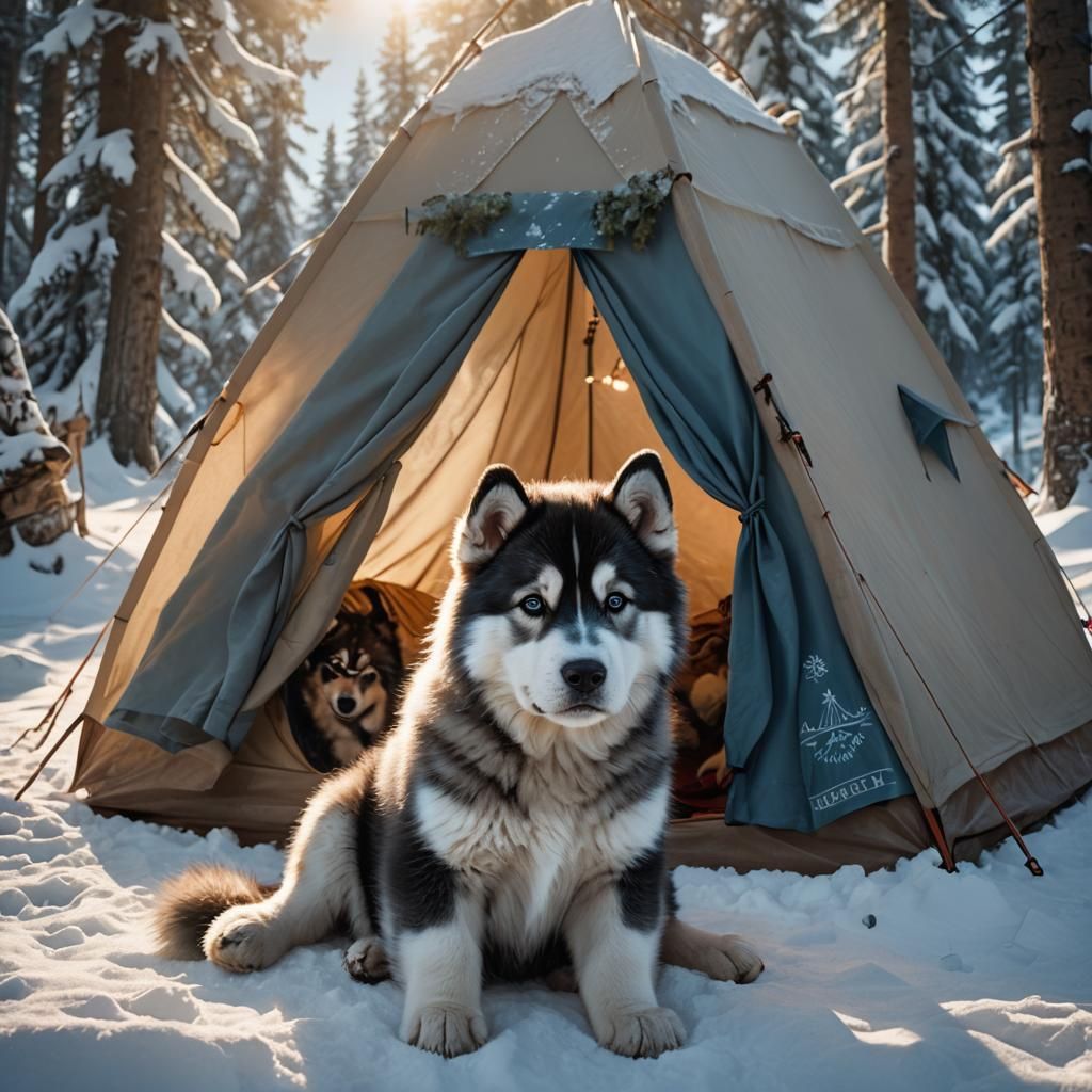 Puppy in Tent: Fantasy Realism Adventure