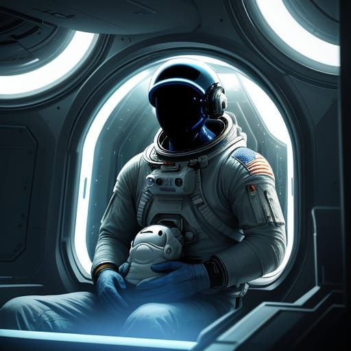 Astronaut Rescues Alien Baby in Sci-Fi Escape Pod
