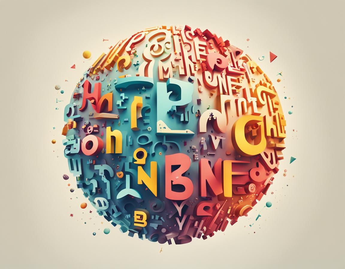 Colorful Letter Planet: Whimsical Typographic Art