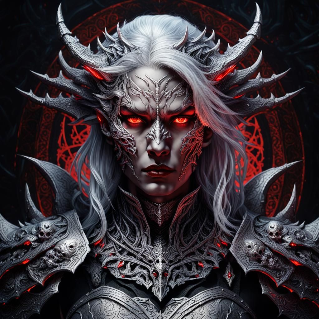Silver Haired Woman in Draconic Armor