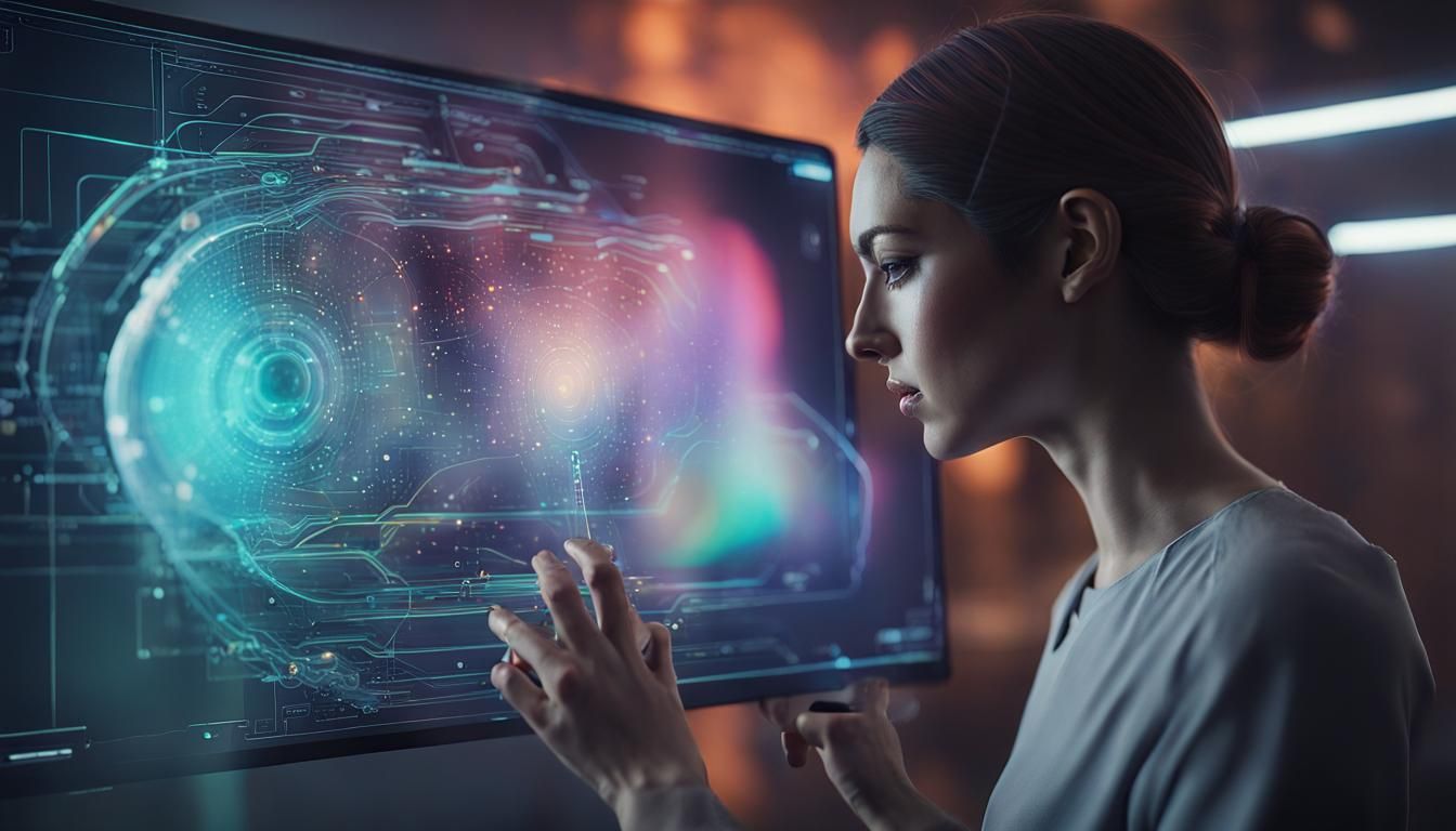 Futuristic Interface for Creative Design in Splash Art Style