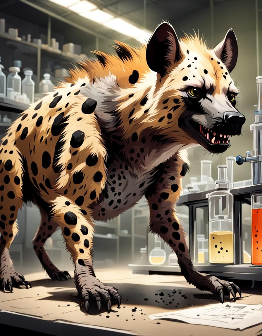 Mutant Spotted Hyena-Bat in Laboratory