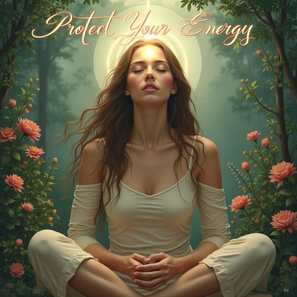 Serene Goddess Radiates Calmness and Spiritual Growth