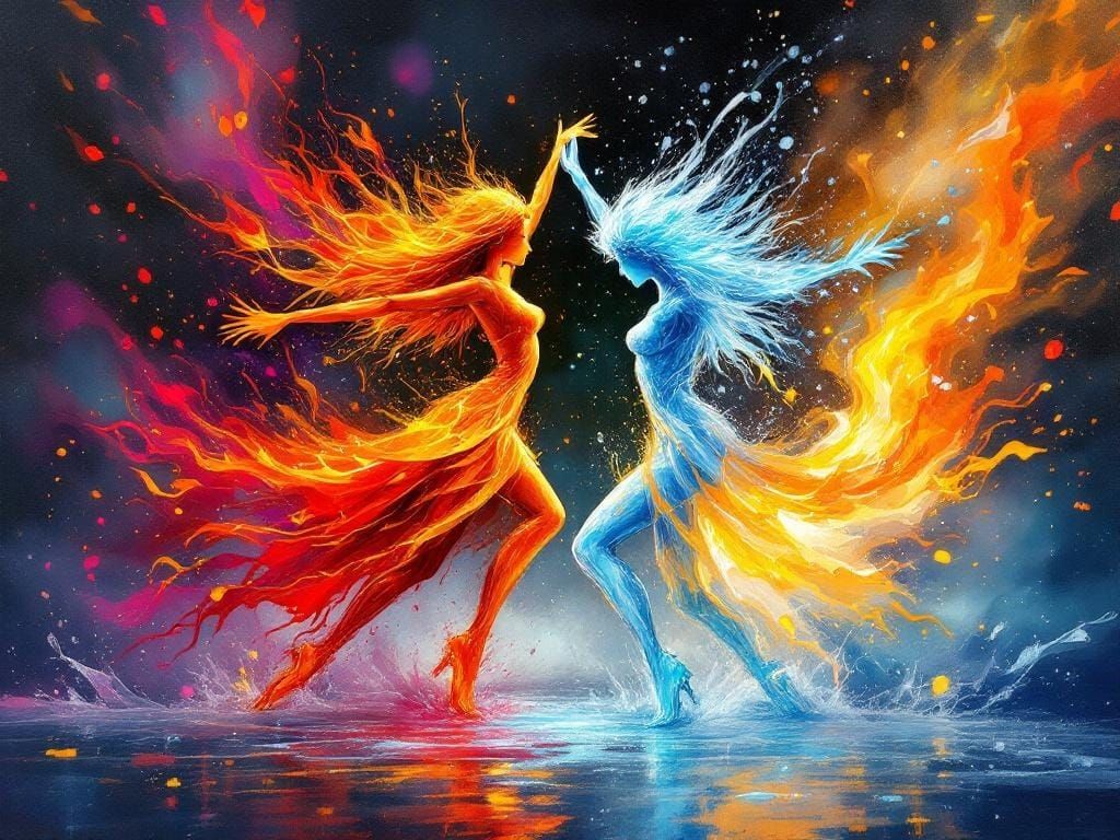 Fire and Ice Women Dance: Graffiti Art