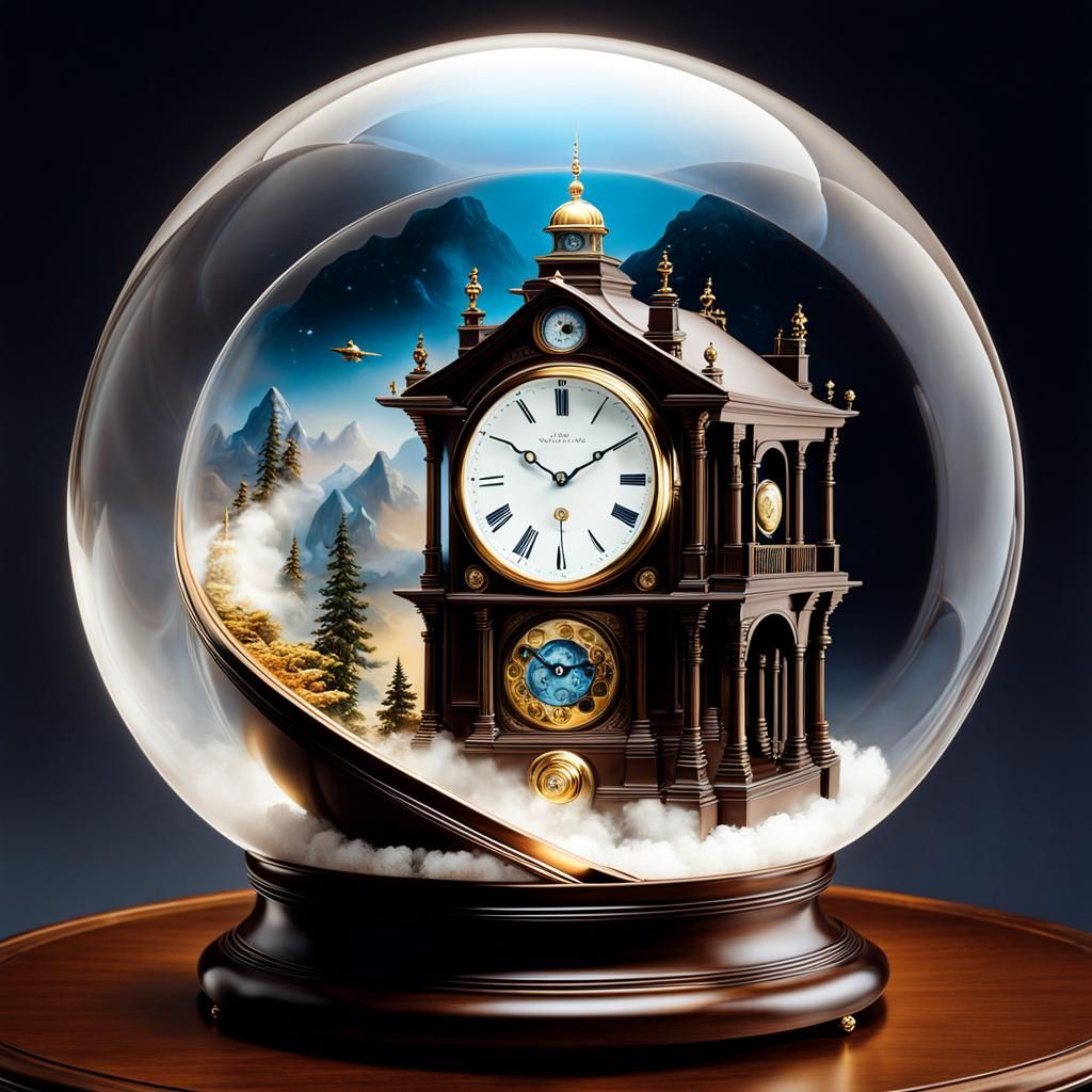 Surreal Pocket Watch Scene Inspired by Salvador Dali