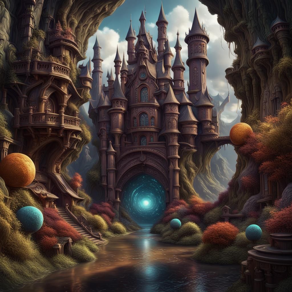 Interdimensional Castle: Detailed Matte Painting