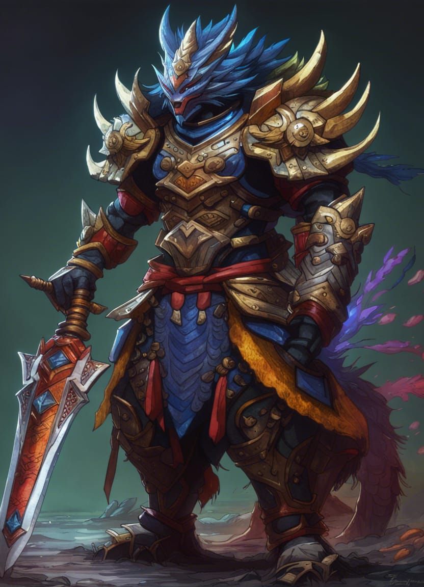 Monster Hunter Armor in 90's Anime Style