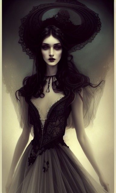 Gothic Romance: Androgynous Bride in Rococo Dress