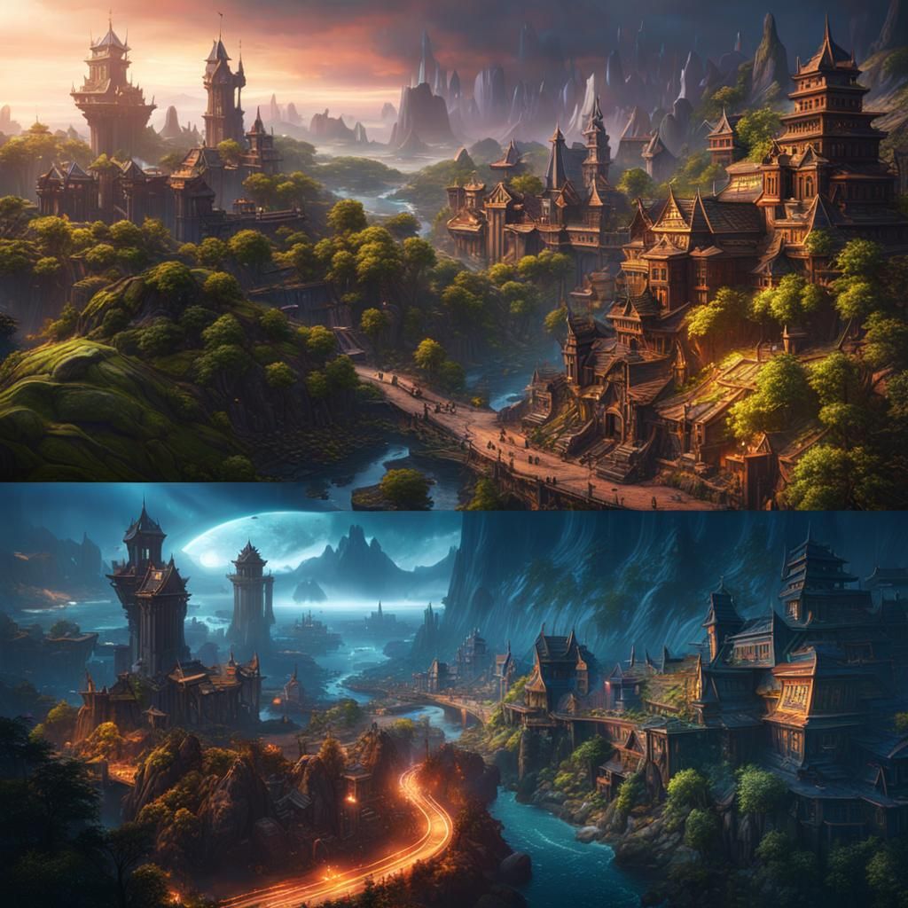 City vs Nature: Detailed Matte Painting in Unreal Engine