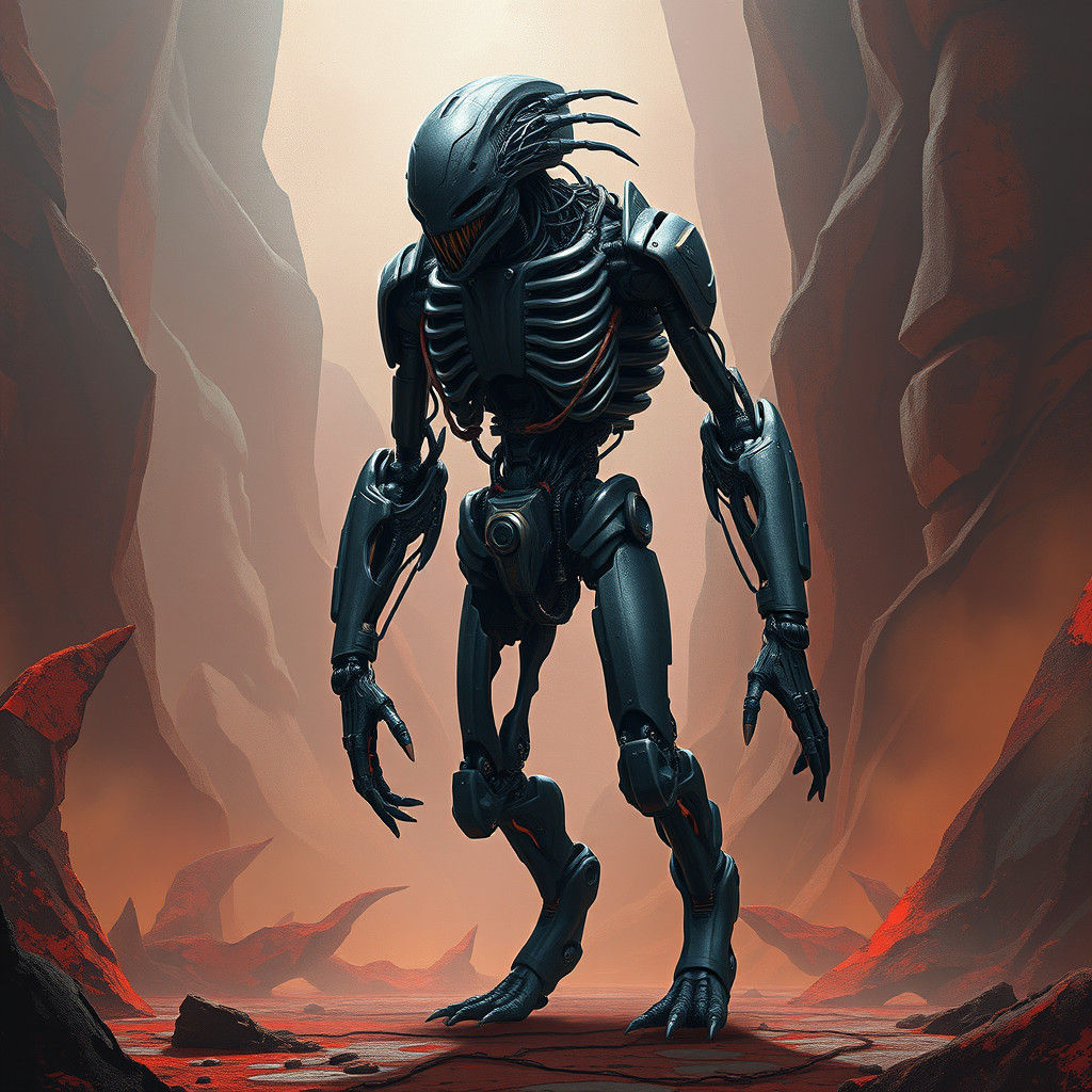 Futuristic Cyborg Creature in High Resolution