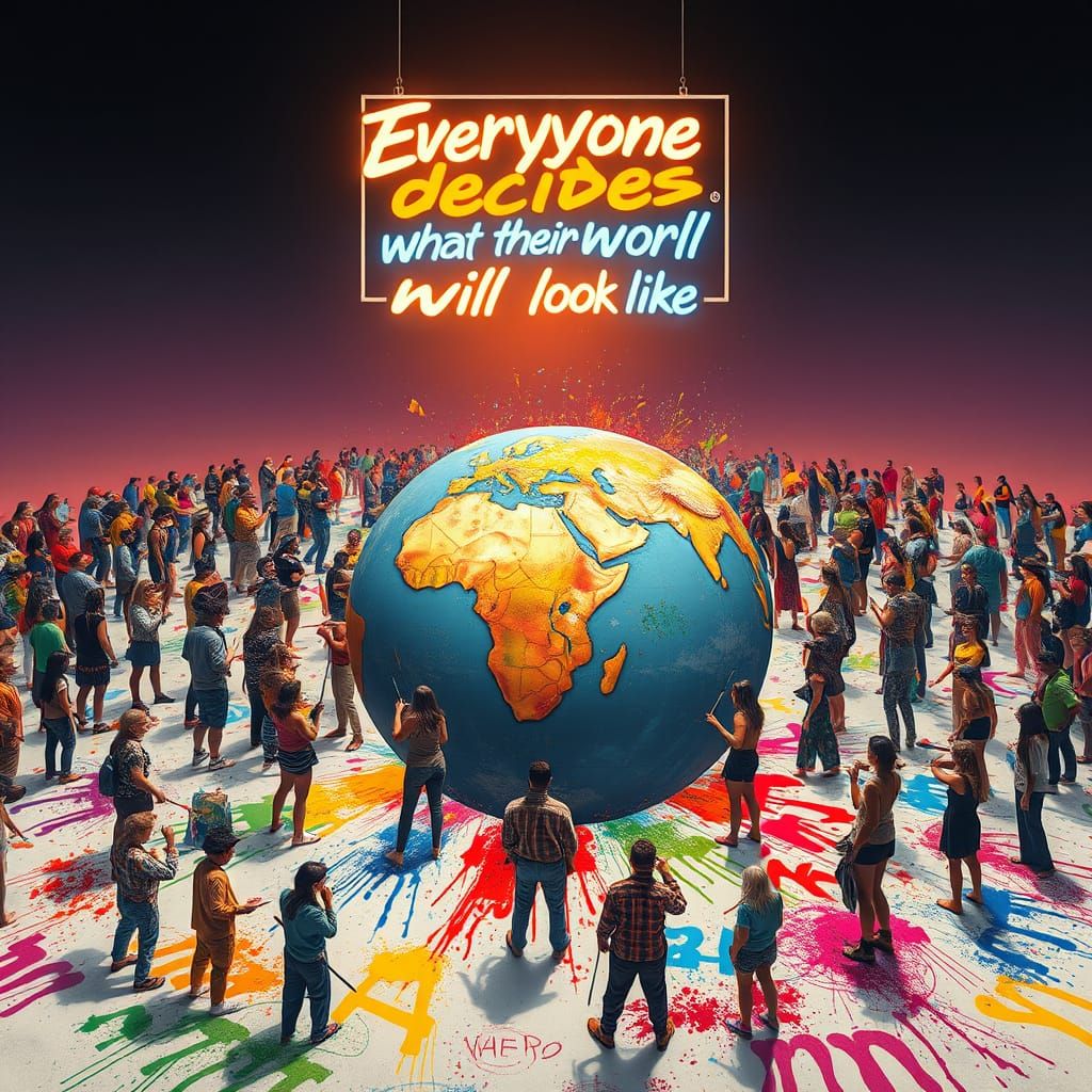 8 Billion Artists Unite to Paint a Vibrant, Eclectic Globe