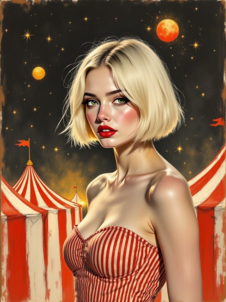 Ethereal Beauty in Cosmic Carnival