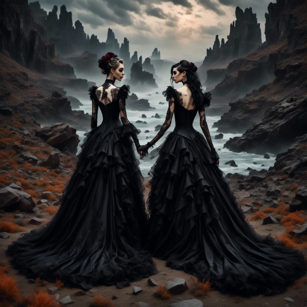 Gothic Lesbian Wedding on a Desolate Planet