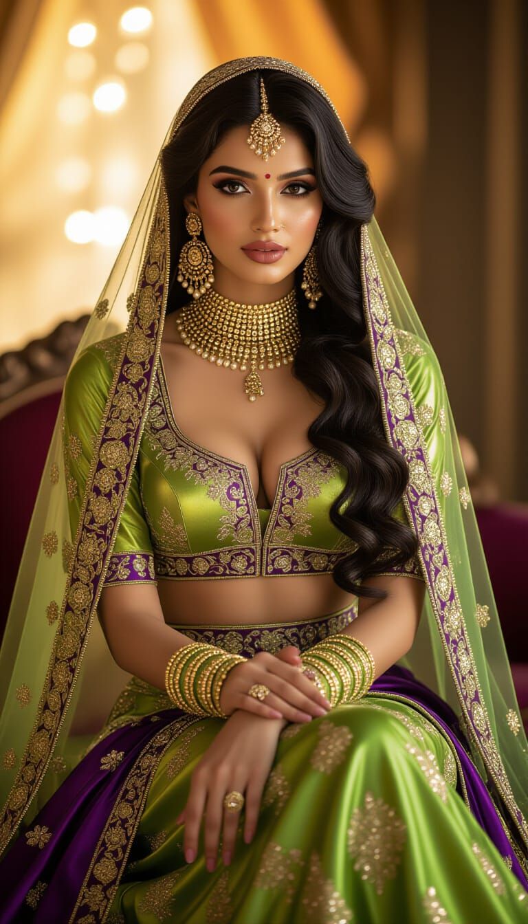 Indian Woman in Modern Outfit, Hyperrealistic Film Still