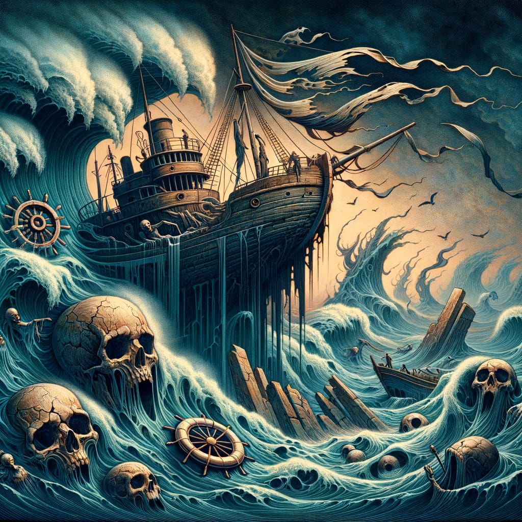 Maritime Authority Decline Symbolic Art