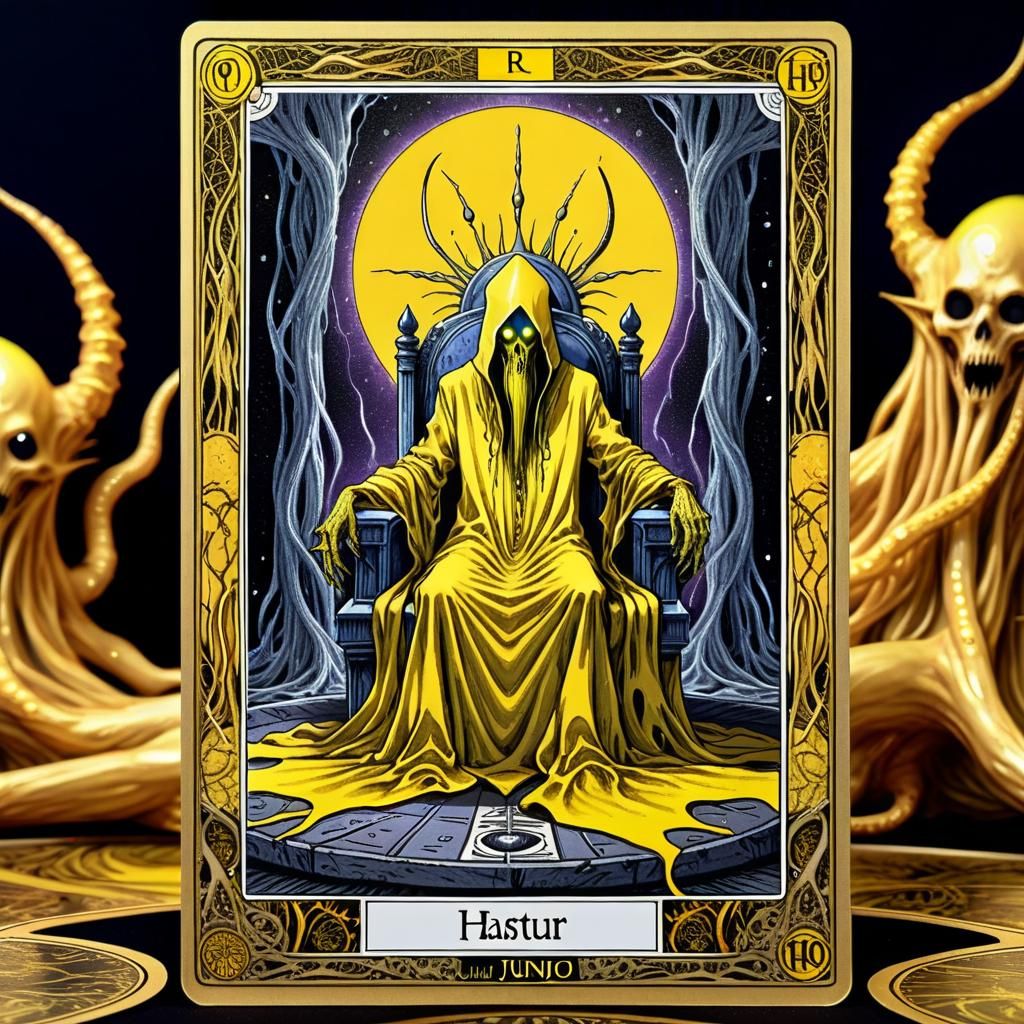 Hastur, the Eldritch God on a Tarot Card