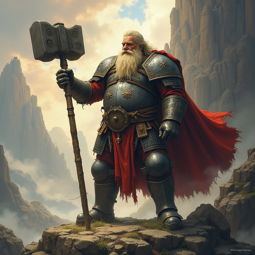 Dwarf Warrior Sir Bjorn Ironclad in Majestic Armor