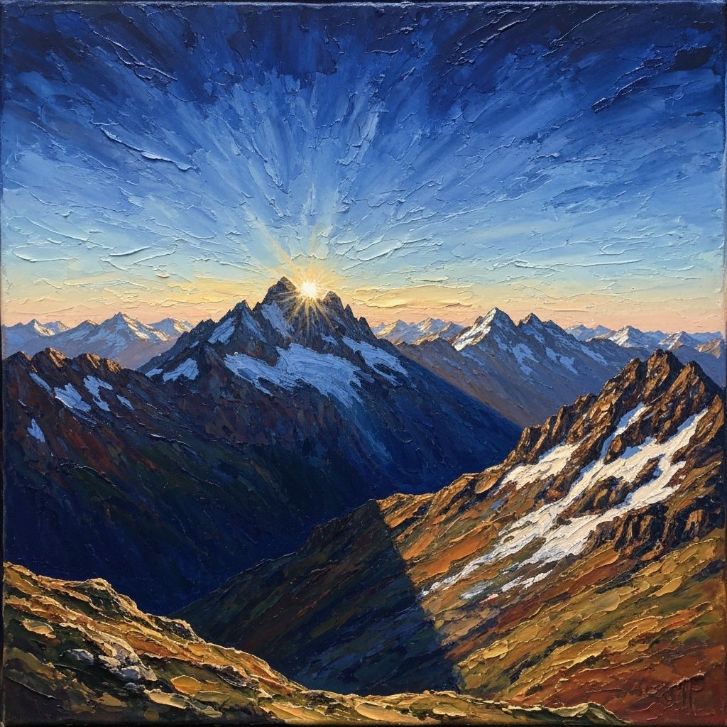 Sunrise in  the Alps