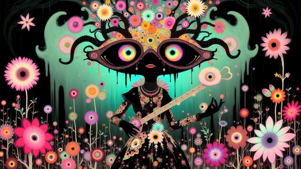 Tim Burton Style Character with Googly Eyes