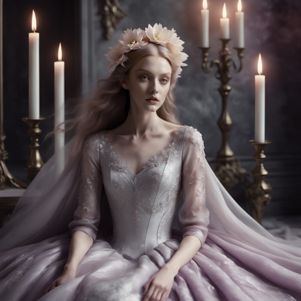 “Ghost Lily Waltz” – Lilium candidum (Madonna Lily)