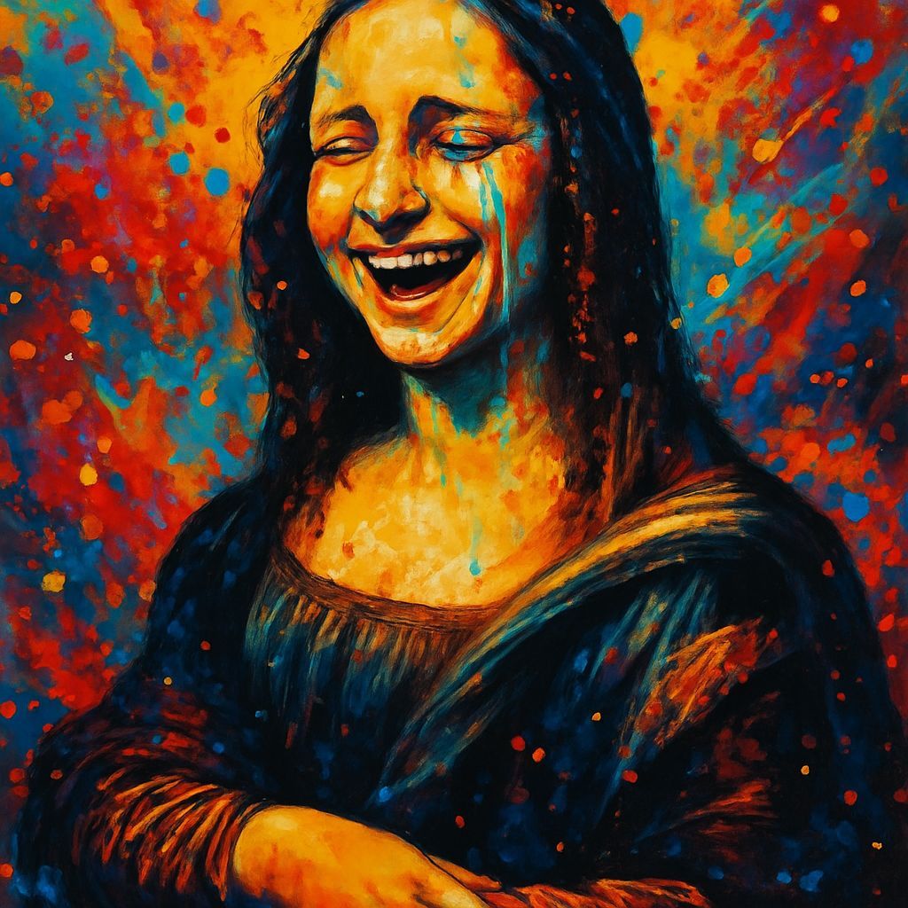 20th Century Mona Lisa Expressing Dual Emotions