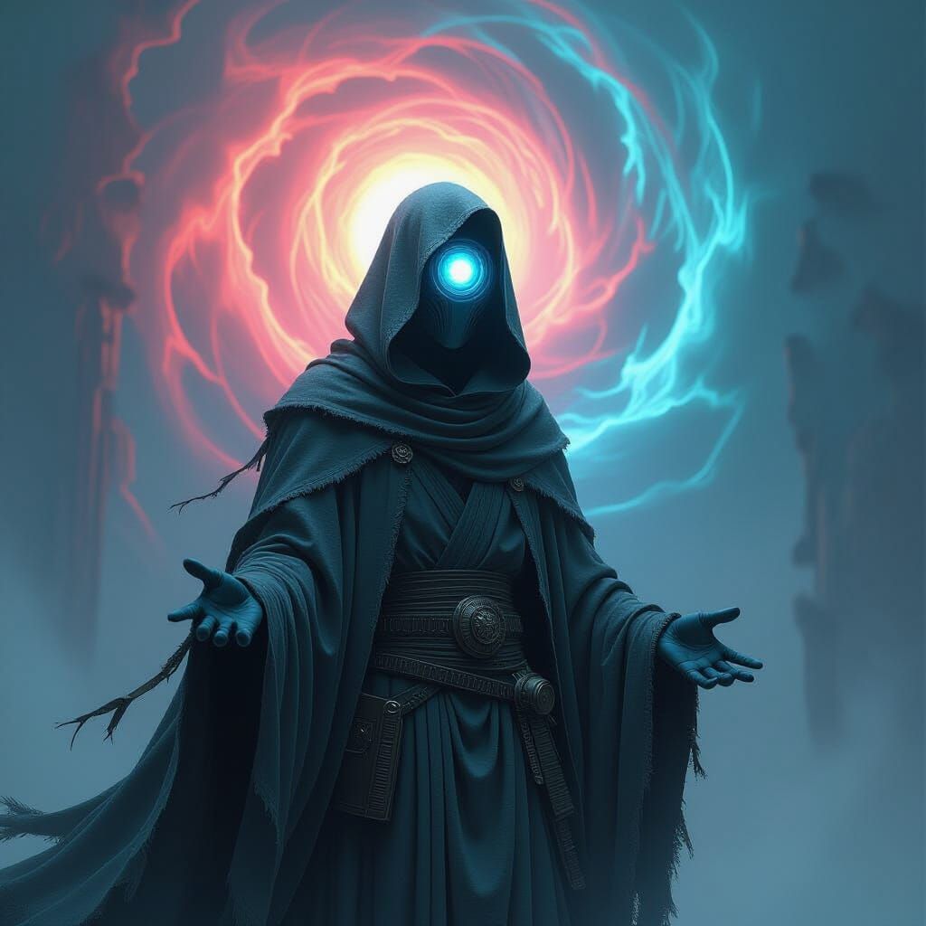 Mystical Being with Eyes in Two Dimensions, Layered Harmony ...