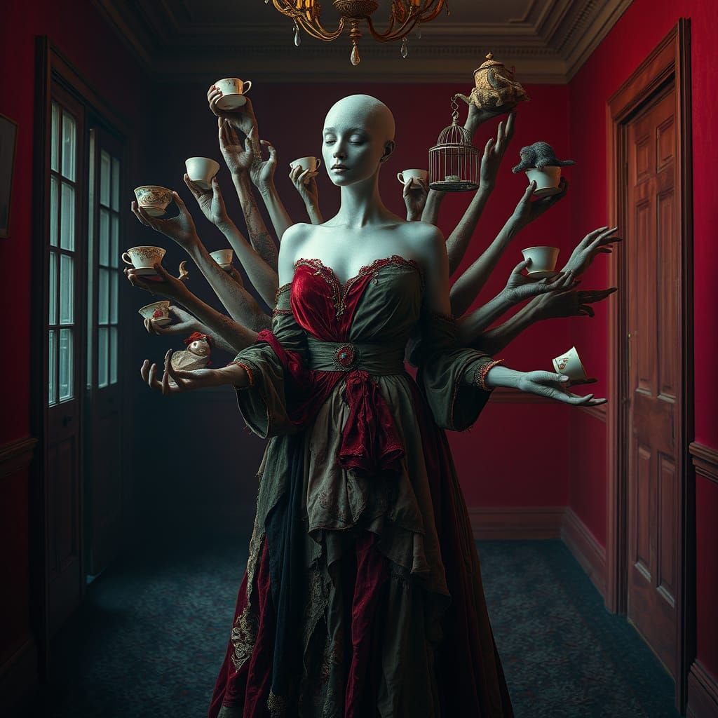 Ethereal Lady of the Velvet Gown