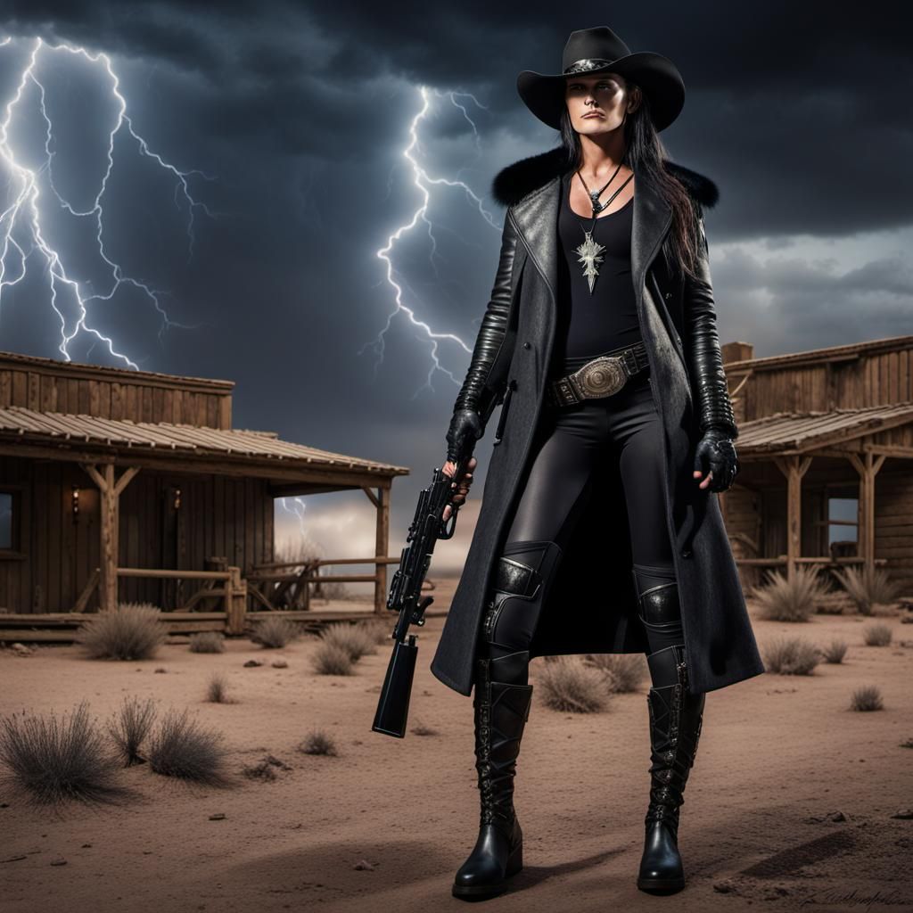 WWE's Sonya Deville as Western Outlaw