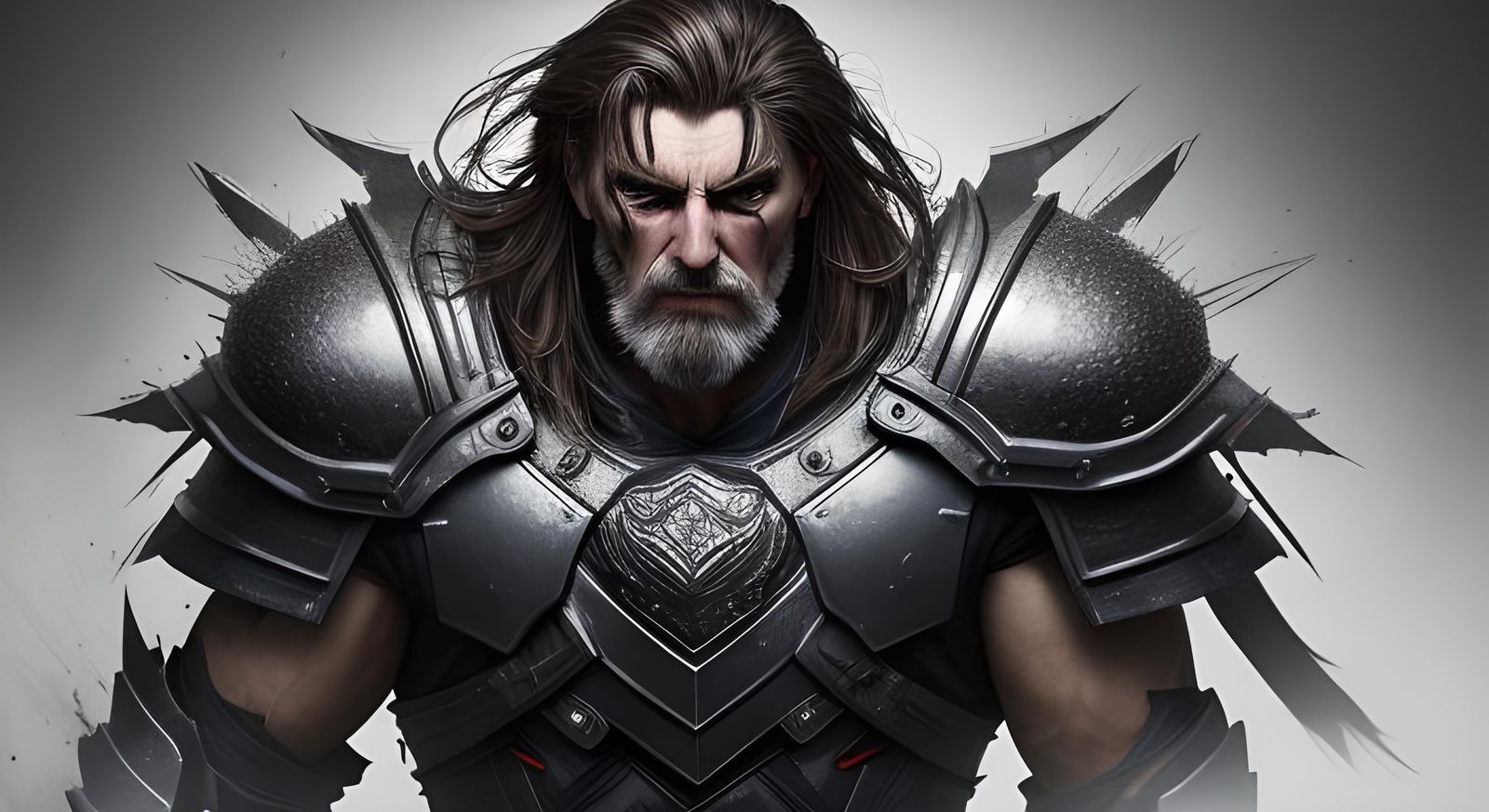 Viking Warrior in Storm: Heavy Metal Album Art