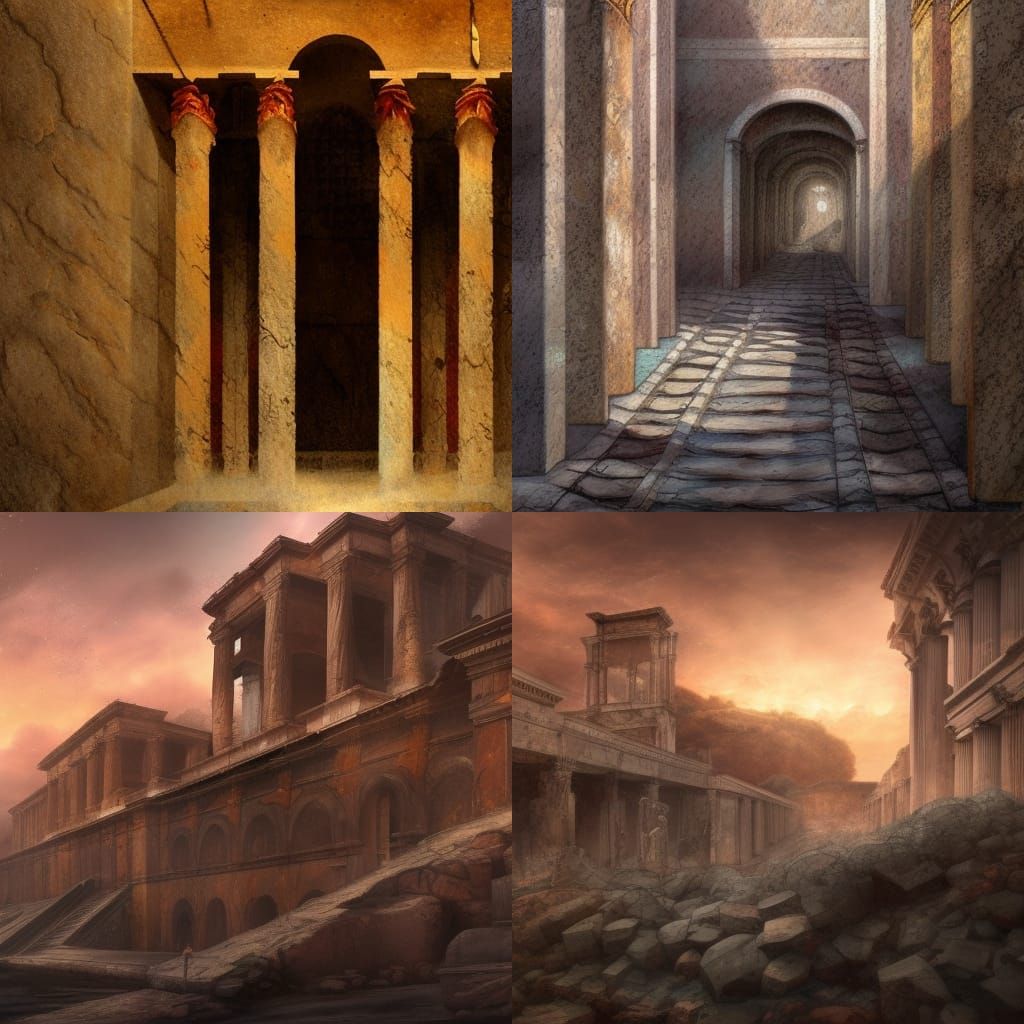 Herculaneum's Destruction: A Dramatic Digital Painting