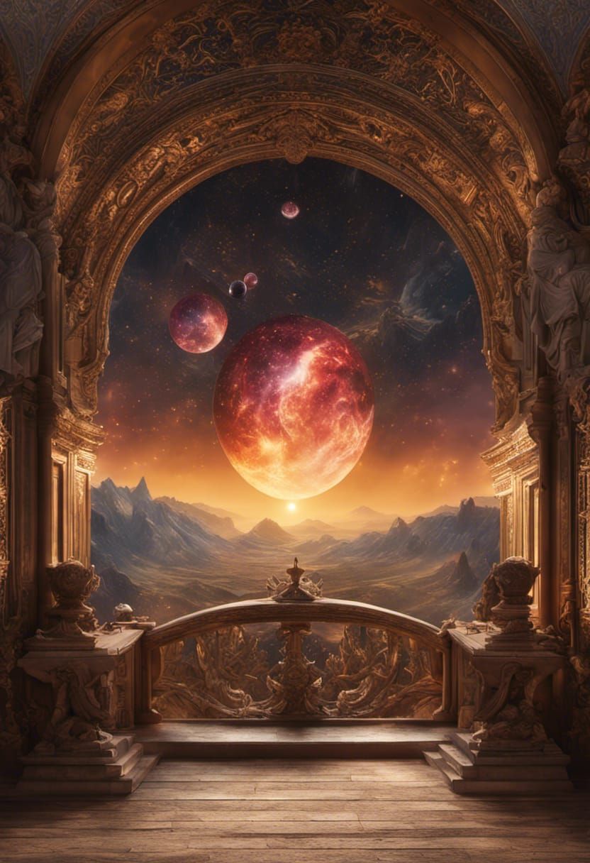 Mystical Celestial Fantasy in Hyperrealistic Digital Art