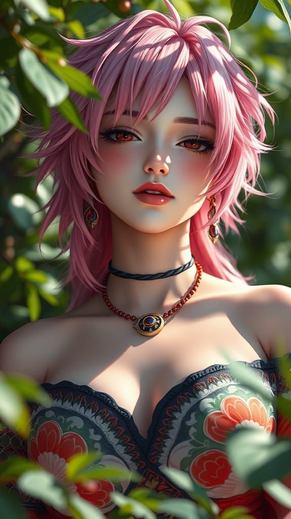 Photorealistic Sakura Haruno in Natural Sunlight