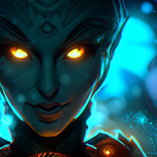 Detailed Portrait of a Horror Girl in Digital Art Style